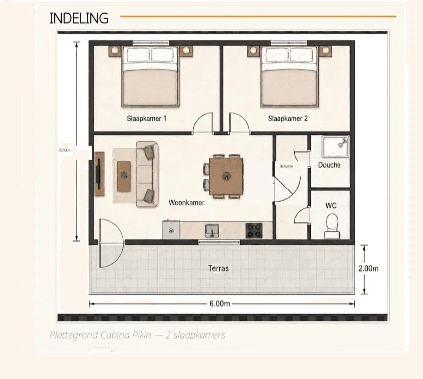 Plattegrond Cabana Pikin